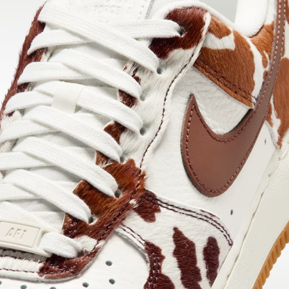 Nike Air Force 1 '07 "Field Brown" cow print